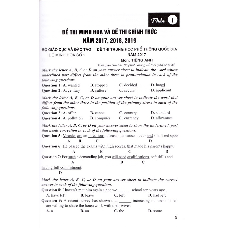 Sách - 54 Bộ đề tiếng anh luyện thi THPT Quốc gia - phương pháp trắc nghiệm (năm 2019) | BigBuy360 - bigbuy360.vn
