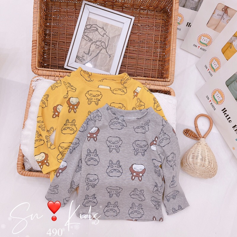 Áo Nỉ Loại Hộp,  Áo Nỉ Cotton Co Giãn, Chất Zip Hàn Mềm Mịn Cổ 3 Phân Cho Bé Trai, Bé Gái Hoạ Tiết Gấu, Thỏ - 4 màu