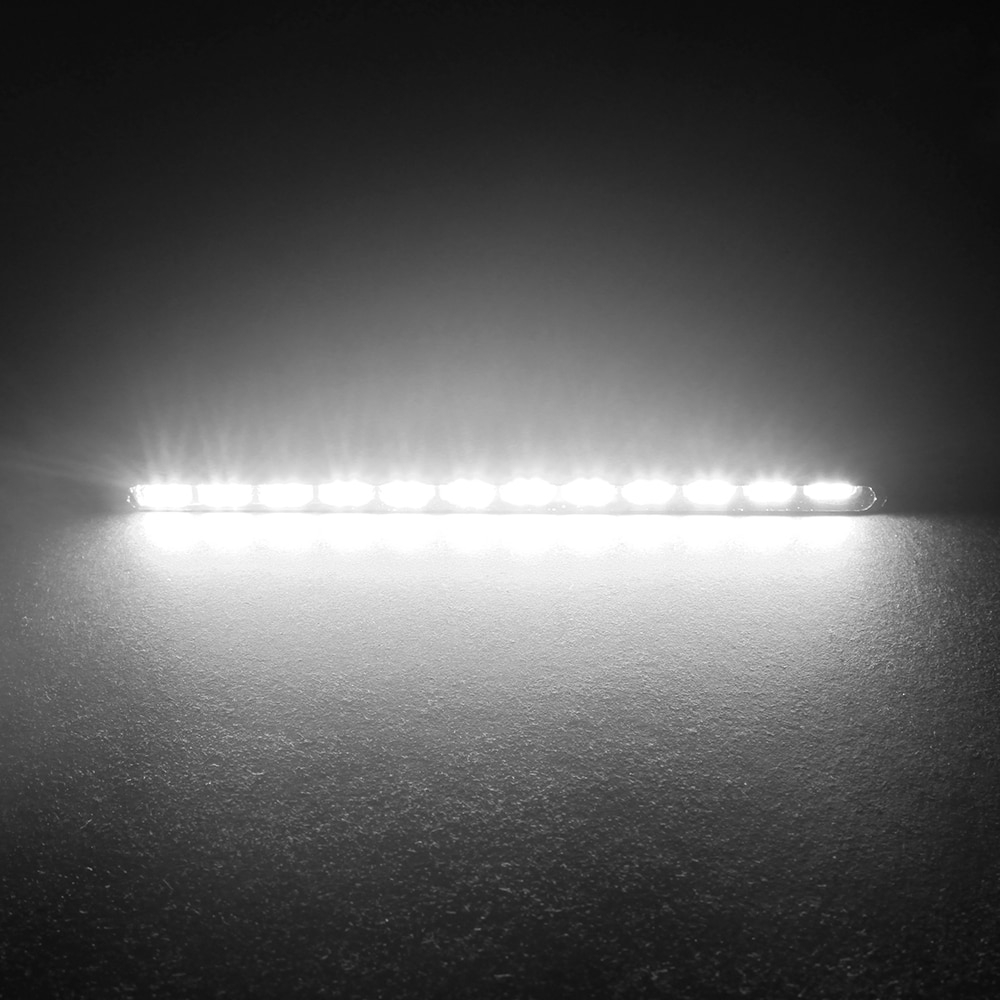 2 Dây Đèn Led 12 Bóng Chip SMD DRL 7030 Tạo Hiệu Ứng Ban Ngày Cho Xe Hơi