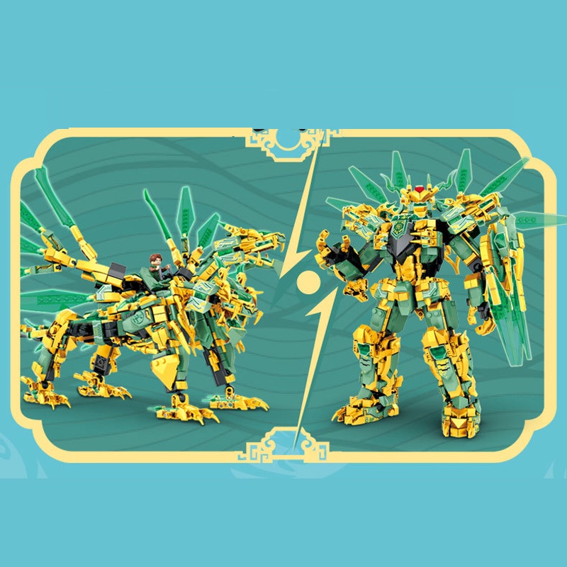 Đồ chơi Lắp ráp Robot Phantom NinjaGo, LY68215 Rồng thần Ninja Go, Xếp hình thông minh, Mô hình phim nổi tiếng [