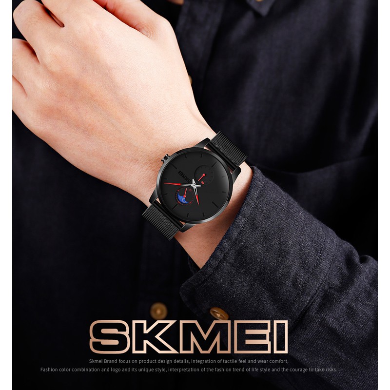 Đồng Hồ SKMEI 9208 Chuyển Động Thạch Anh Chống Nước Chất Liệu Thép Không Gỉ