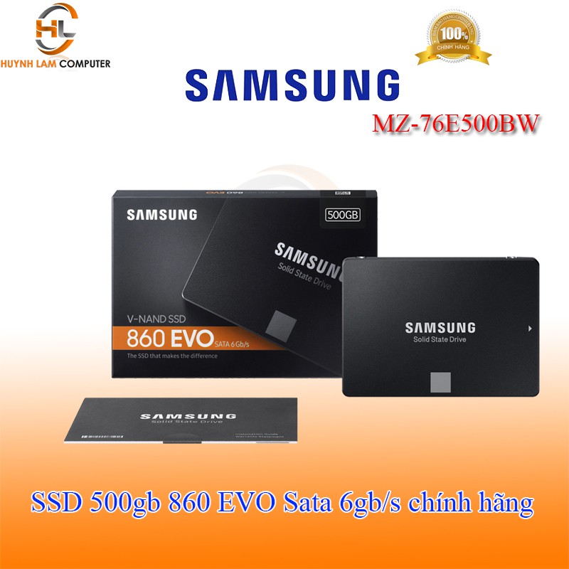 Ổ cứng SSD 500gb Samsung 860 Evo 2.5" SATA 3 MZ-76E500BW - Hãng phân phố