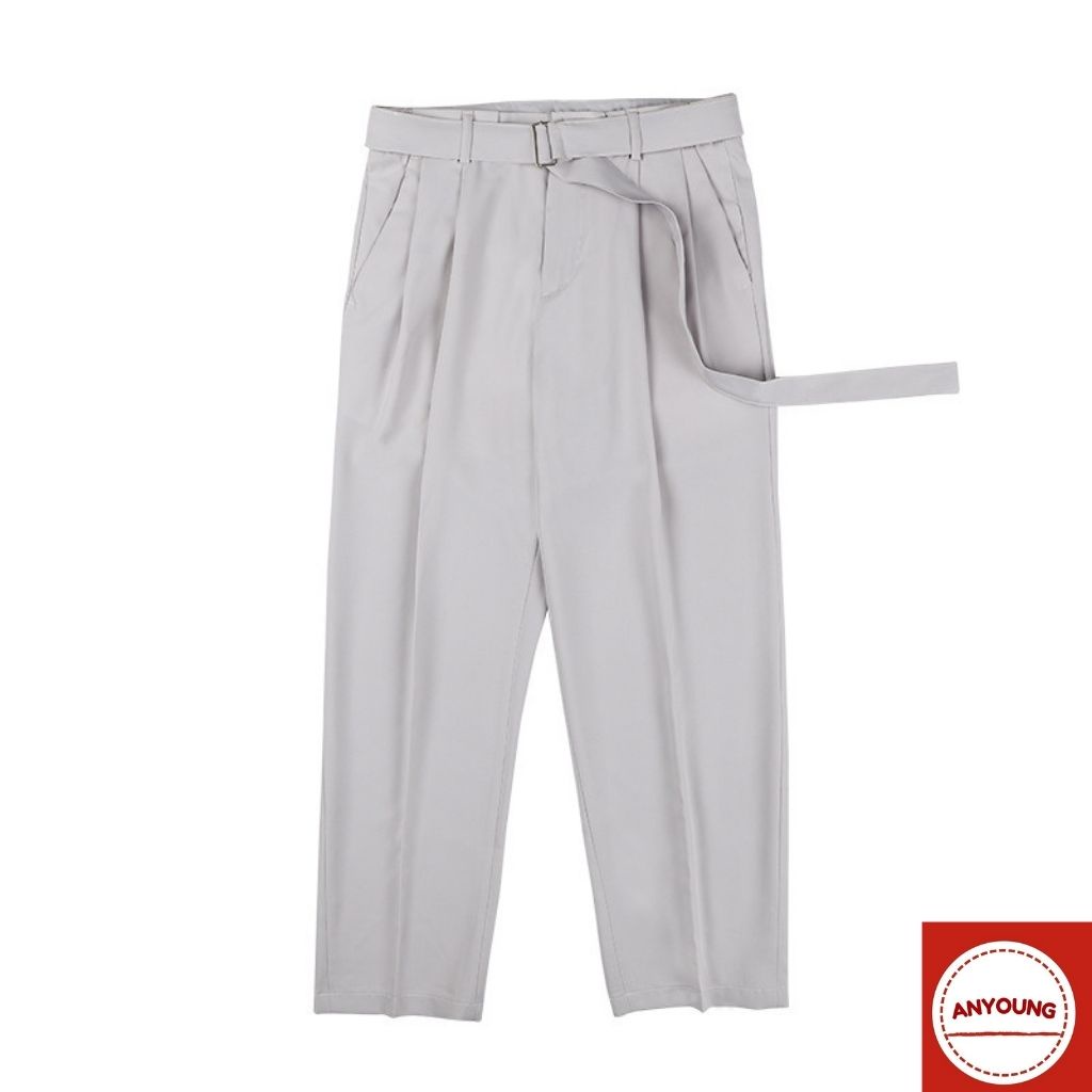 Quần baggy nam ANYOUNG - quần baggy âu nam kèm đai- quần nam giá rẻ kiểu dáng unisex QD39