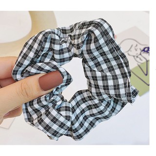 Cột tóc, buộc tóc vải Scrunchies hình Caro mini