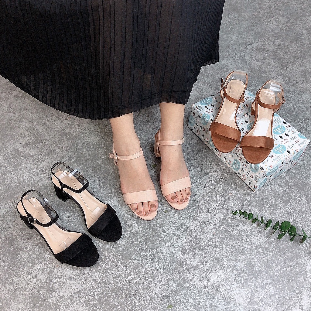 Giày Xăng Đan Nữ - Giày Sandal quai ngang DUBASIC 6 phân VNXK