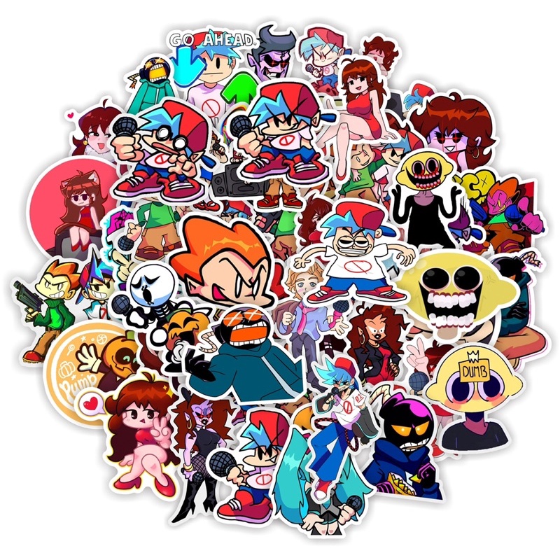 Sticker Friday Night Funkin para ordenador 30-60 cái ép lụa khác nhau