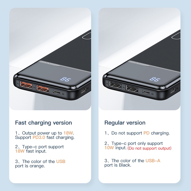 Sạc dự phòng KUULAA Kl-Yd01 10000mah hai cổng dành cho Huawei Samsung Samsung Xiaomi