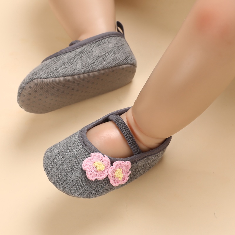 Giày Công Chúa Đế Mềm Màu Trơn Thời Trang Cho Bé Gái 0-18 Tháng Tuổi
