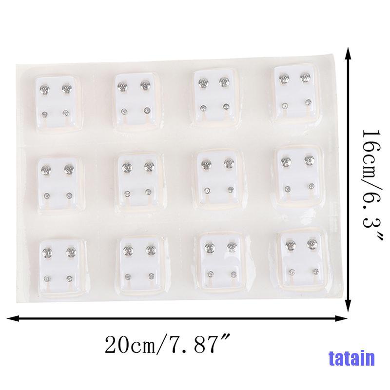 [Hàng mới về] Set 12 chốt chặn bông tai làm từ thép an toàn sức khỏe
