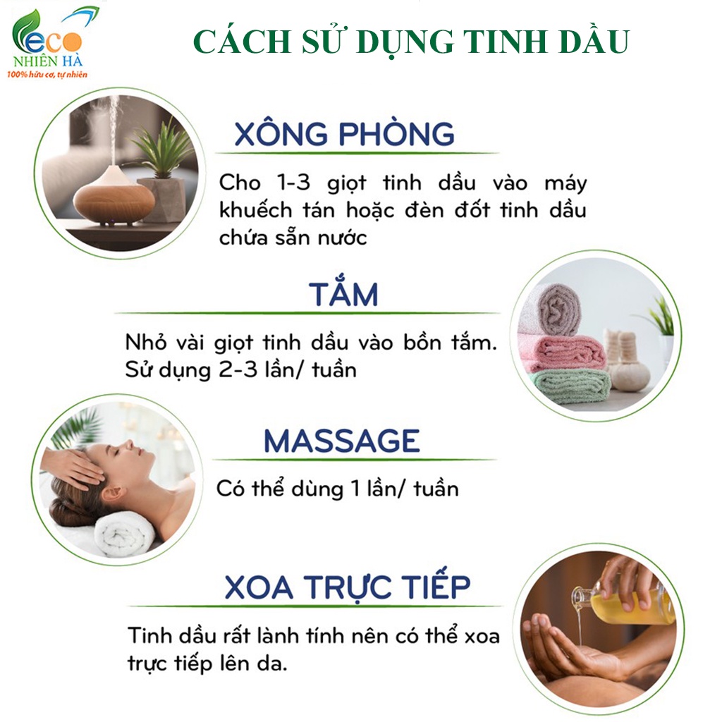 Tinh dầu ECOCARE 10ml sả chanh nguyên chất, tinh dầu thơm phòng đuổi muỗi, khử khuẩn