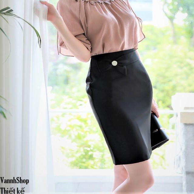 Chân váy bút chì 👍 hàng thiết kế😁chân váy ngắn😘chất liệu vải nhập có độ co giản tốt😍MS020 | BigBuy360 - bigbuy360.vn