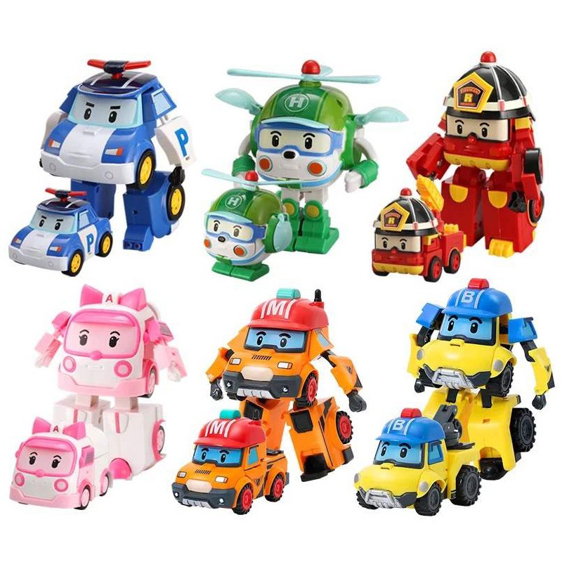 Poli Car Đồ Chơi Lắp Ráp Biến Hình Robocar 6 Sản Phẩm Cho Bé Lego Robot