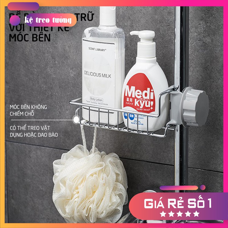 Giá treo giẻ rửa chén bát ⚡ Kệ gắn vòi INOX bồn rửa bát , để xà phòng nhà tắm tiện dụng