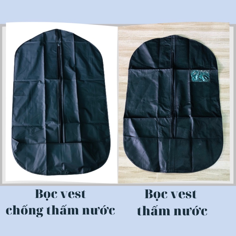 COMBO TÚI BỌC QUẦN ÁO VEST CHỐNG THẤM NƯỚC + MÓC TREO (CHỐNG BỤI, CHỐNG NƯỚC)