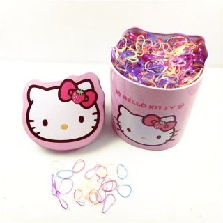Hộp dây chun buộc tóc kitty cho bé gồm 2000 dây