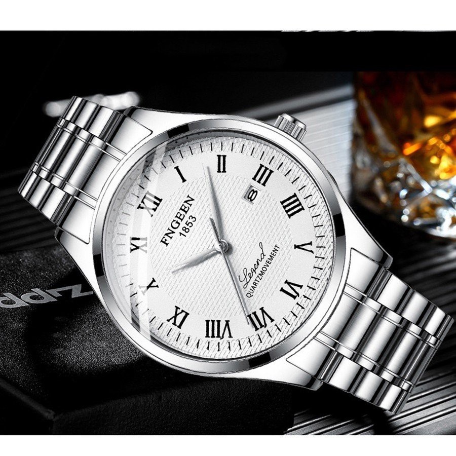 Đồng Hồ nam FNGEEN 1853 Màu Trắng Dây Thép Không Gỉ Cao Cấp, Mặt Kính Tráng Sapphire, Chống Xước, Chống Nước | BigBuy360 - bigbuy360.vn