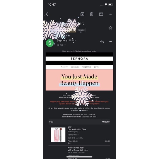 Son dưỡng Dior bản mới màu mới số 8, 035, 033, 039