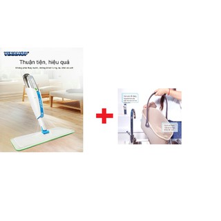 Combo Cây Lau Nhà Phun Sương P4 Và Xô Nhựa Đa Năng - Siêu Tiết Kiệm