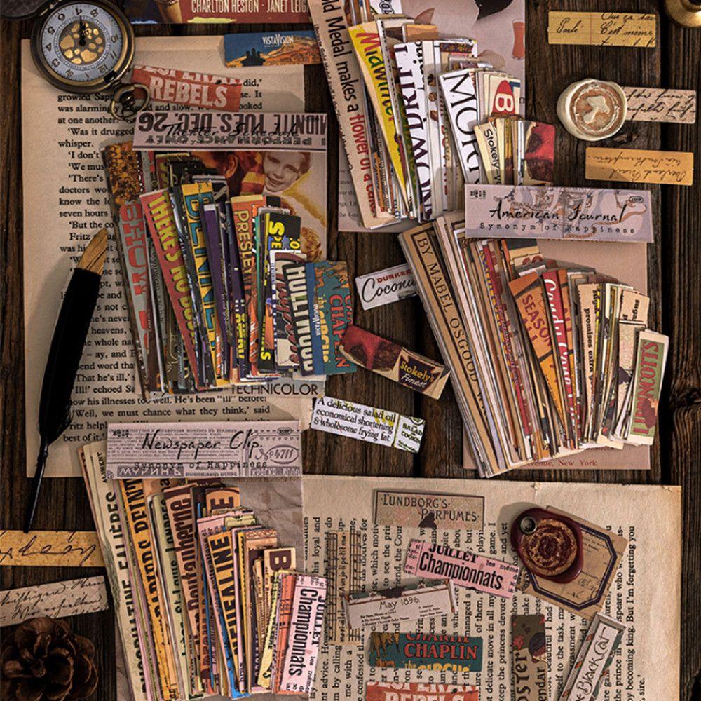 Bộ 100 Miếng Dán Dài Kiểu Cổ Điển 6 Kiểu Dùng Trang Trí Sổ Tay/ Đồ Thủ Công DIY