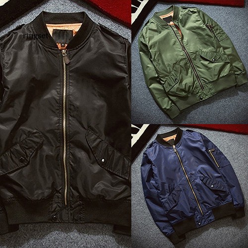 RNSE Men's Vintage Military Cool Motorcycle Flight Jacket Pilot Air Force Bomber Jacket