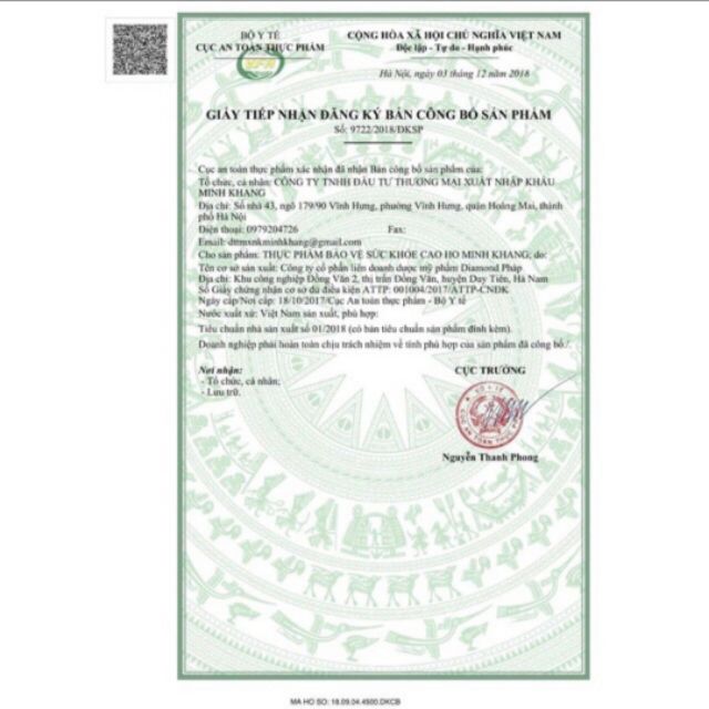 CAO HO MINH KHANG - Nhà Phân Phối Chính Hãng