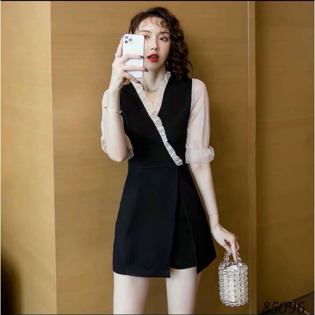 Váy Nữ Đẹp Trẻ Trung, Đầm Phối Tay Voan Siêu Xinh Phong Cách Hàn Quốc Thời Trang Nữ Hoàng Nhi | BigBuy360 - bigbuy360.vn