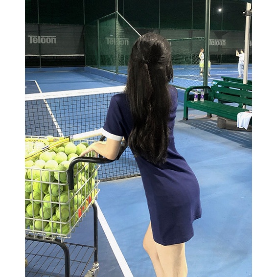 Đầm Thun Polo Dáng Chữ A Cổ Cao Thời Trang Mùa Hè 2022 Mới