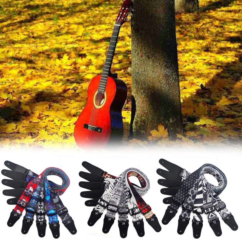 Dây Đeo Đàn Guitar Điện / Acoustic In Họa Tiết Nhiều Màu Tùy Chỉnh