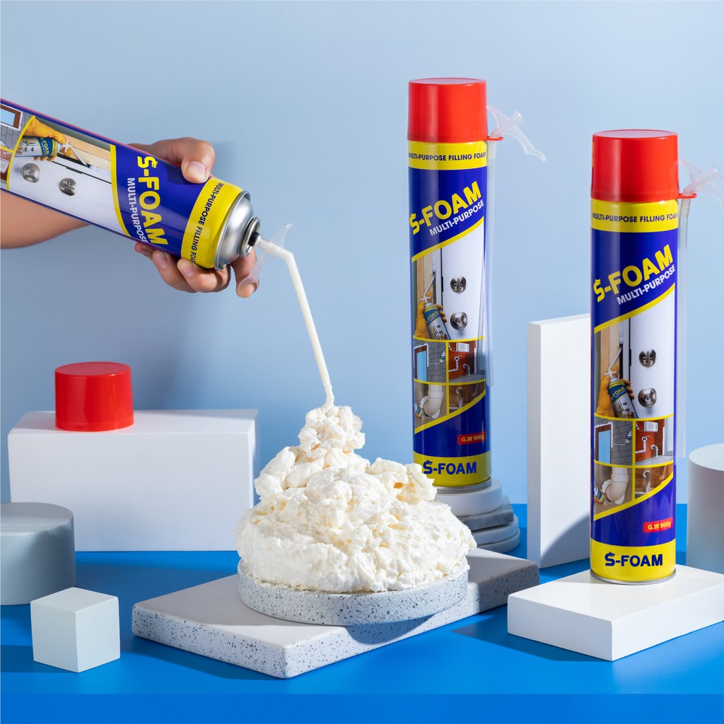 Keo bọt nở S-Foam 900g và S-Foam Neo 750ml