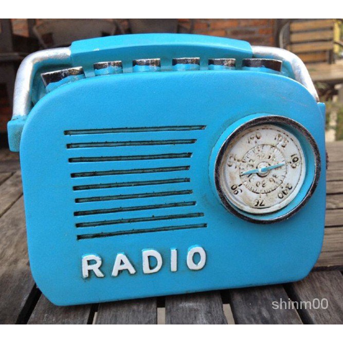 Mô Hình Radio Bằng Nhựa Resin Phong Cách Retro Châu Âu Dùng Làm Đạo Cụ Chụp Ảnh