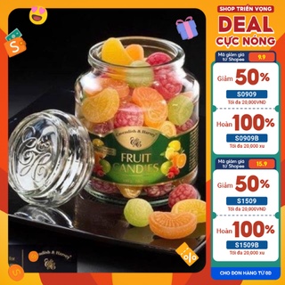 Kẹo trái cây cavendish harvey mix vị trái cây hũ thuỷ tinh 300g