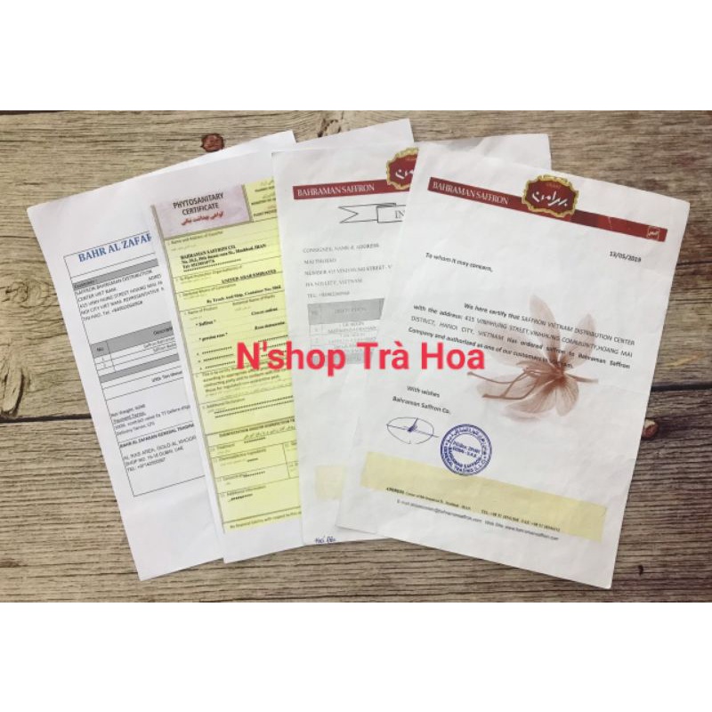 Combo 2 hộp Nhị hoa nghệ tây Saffron chính hãng Bahraman Dubai cải thiện sức khỏe N'shop Trà hoa AD02