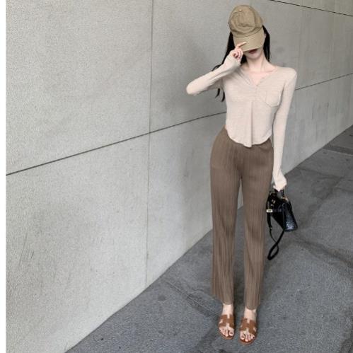 Áo Len Gân Dài Tay Basic Item Không Thể Thiếu Mùa Thu Đông MaiRin Fashion 024