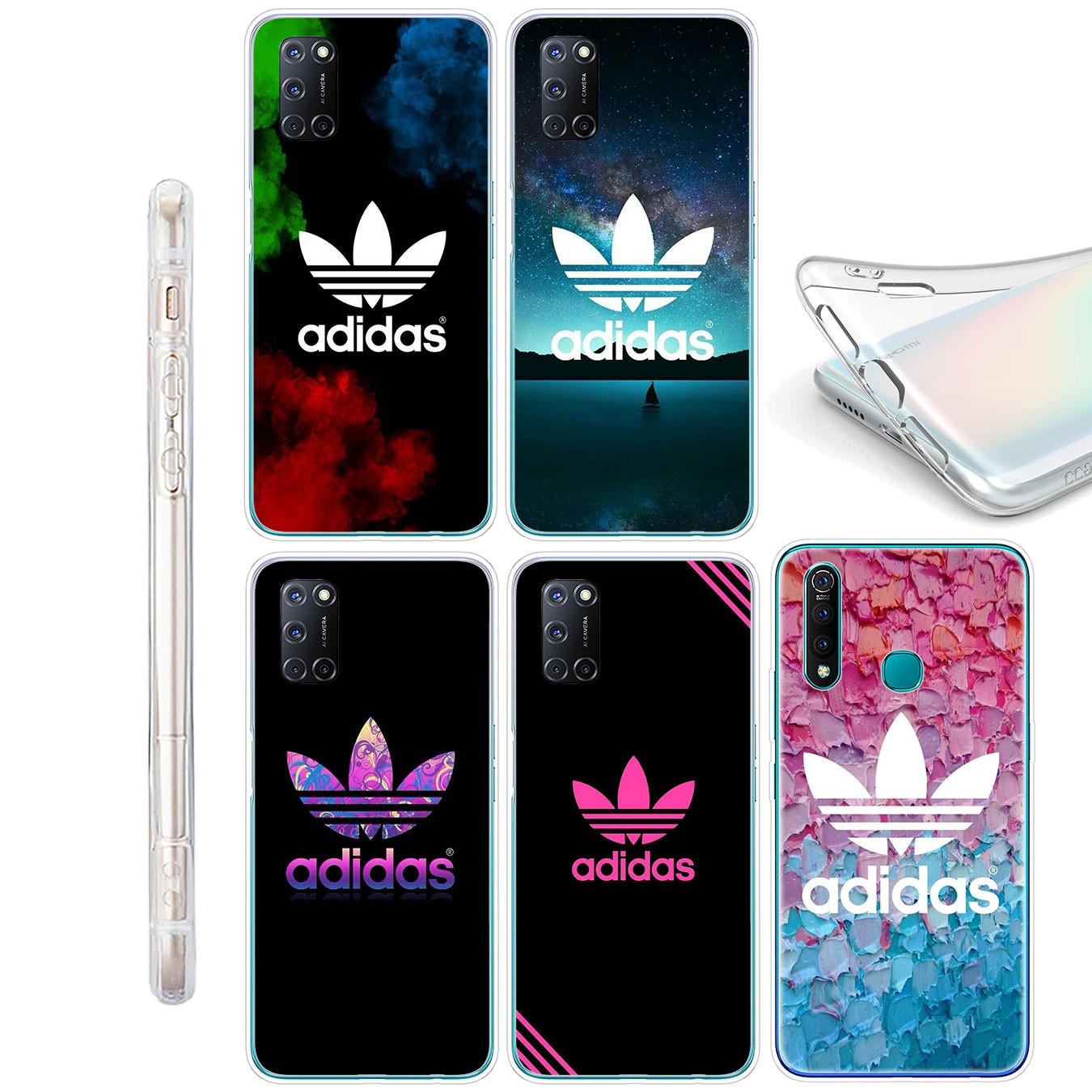 Ốp lưng silicone hình logo Adidas cho Samsung Galaxy S20 Ultra S10 Lite S9 Plus A11 S9+ S20+ S10+