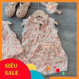 {Gia tot] Sét ren viền xích cho bé gái - mesoc