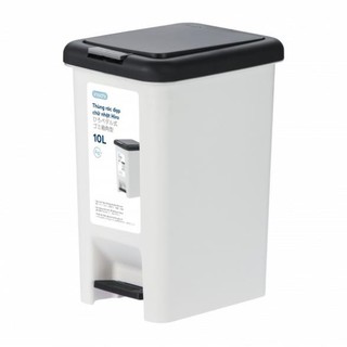 Thùng rác đạp chữ nhật hiro 10l-15l-20l-30l chính hãng inochi tuiviphuongloan