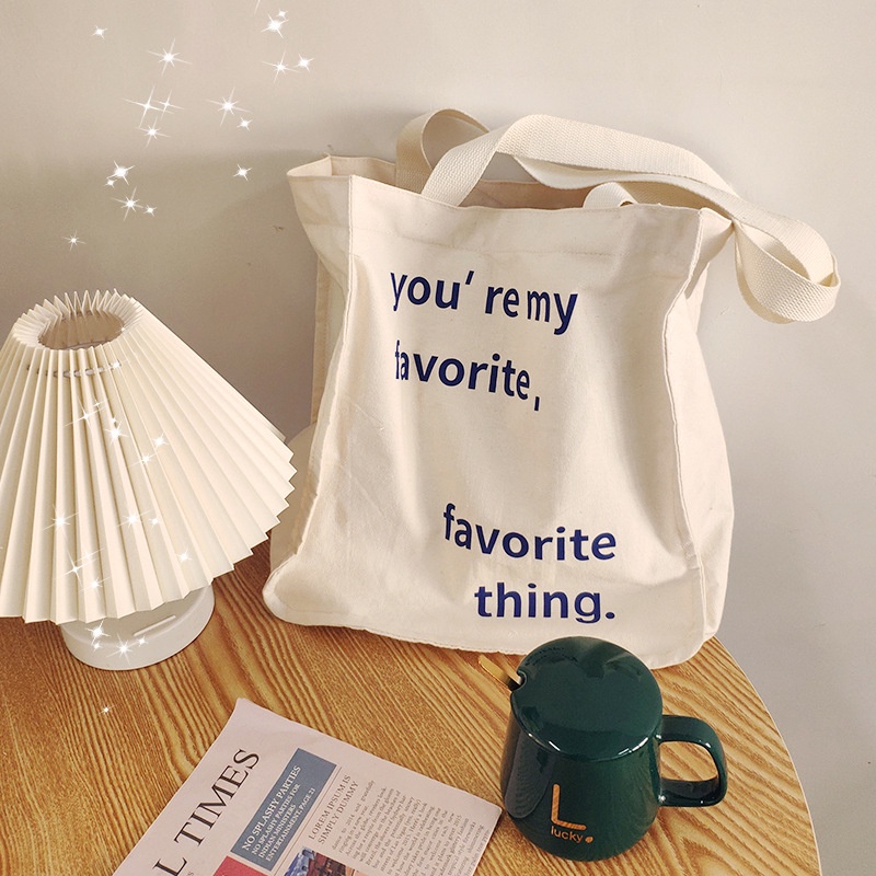 Túi tote nữ chữ Favorite phong cách Ulzzang đơn giản
