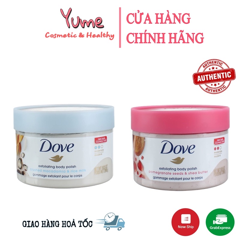 Kem tẩy tế bào chết cho body Dove bản Mỹ 298gr