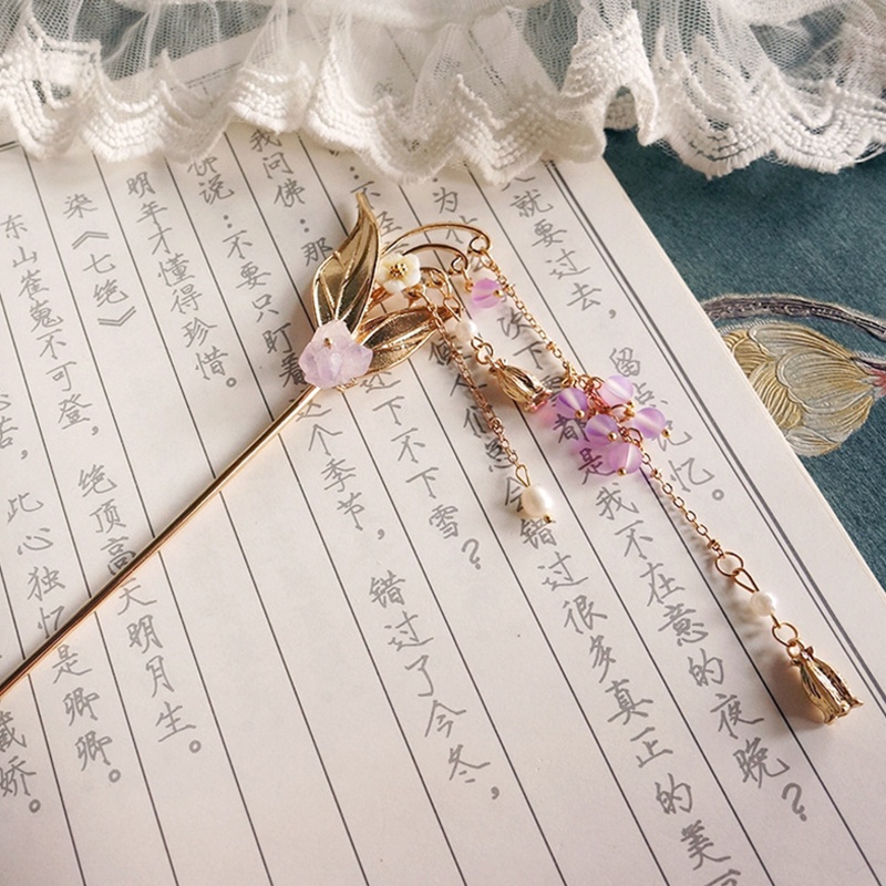 Trâm Cài Tóc Phối Tua Rua Phong Cách Trung Hoa Cổ Điển