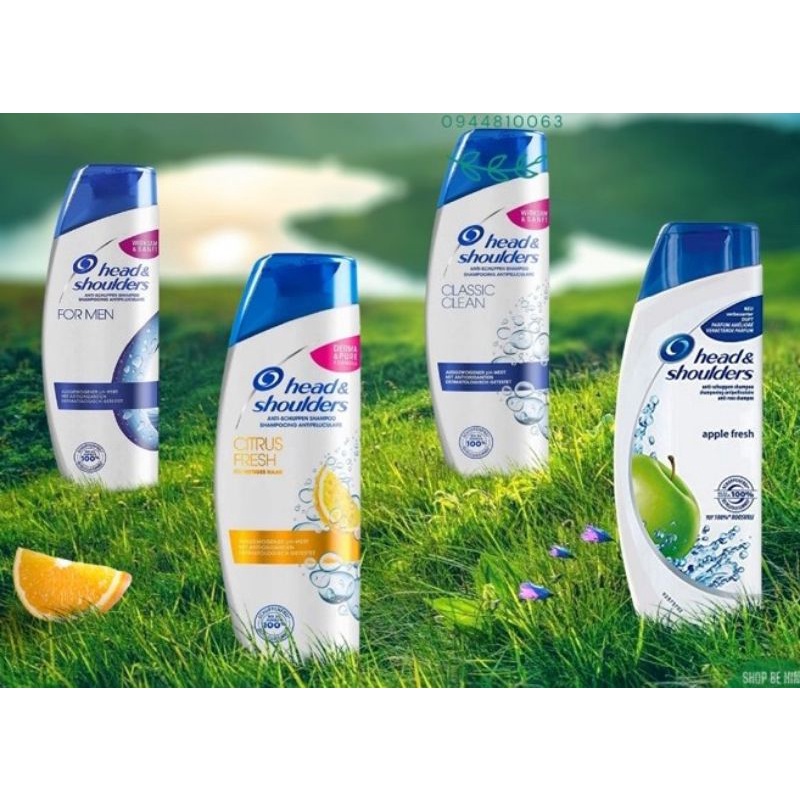 Dầu gội đầu head&shoulder 2in 1 của Đức sạch gầu hết ngứa.