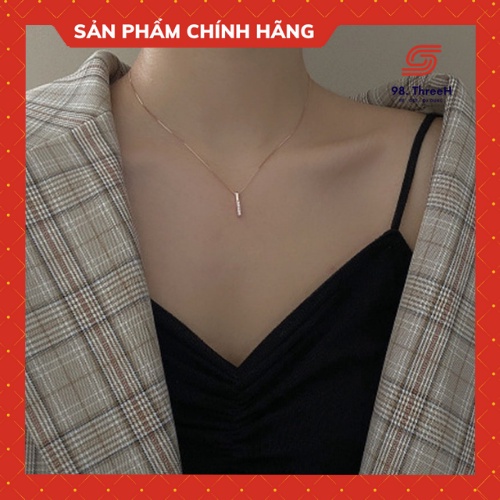 Dây chuyền mặt hình thanh dọc đính đá phong cách thời trang thanh lịch dành cho nữ - Phụ kiện 98.ThreeH