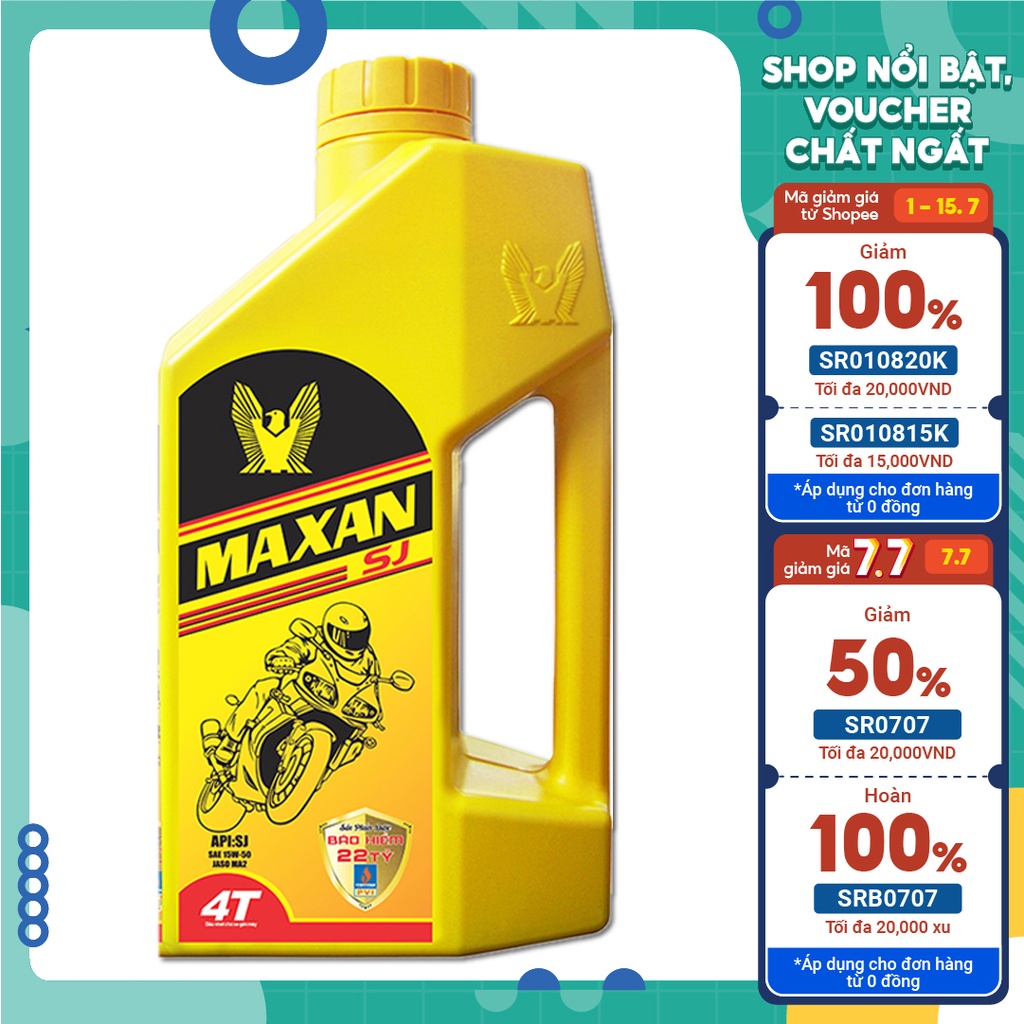 Nhớt Xe Máy Số Maxan SJ 800ml. Công Nghệ Bôi Trơn Kép Giúp Vận Hành Nhẹ Nhàng Mát Máy Ecoboss