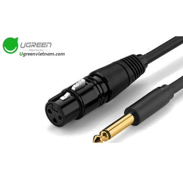 Cáp chuyển đổi từ 6.5mm sang AV Cannon (XLR) âm dài 8M ugreen 20722