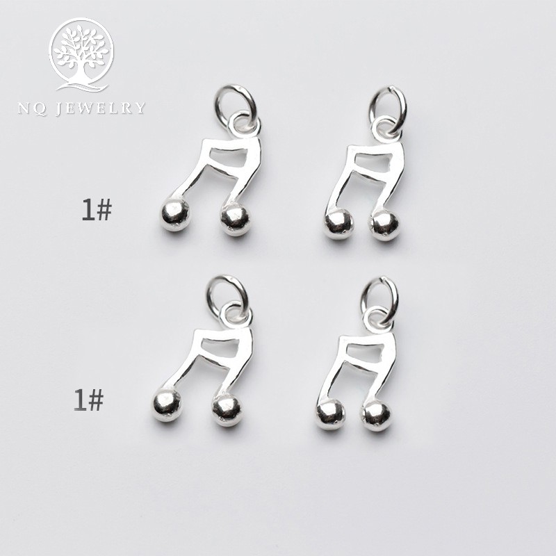 Charm bạc hình nốt nhạc mặt treo - NQ Jewelry
