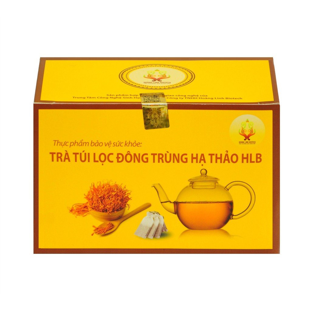 Hoàng Linh Biotech - Trà túi lọc Đông Trùng Hạ Thảo HLB - 60gram