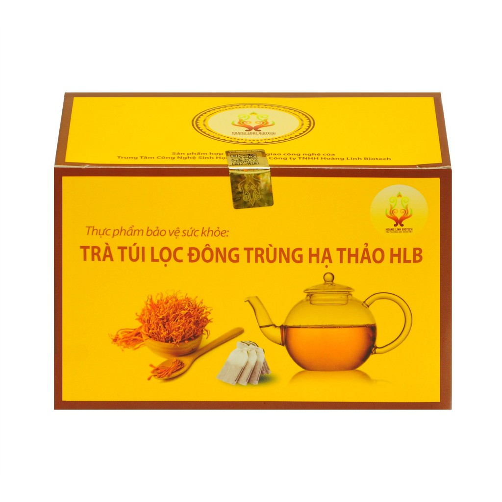 Trà Túi Lọc Đông Trùng Hạ Thảo HLB - Hộp 60g