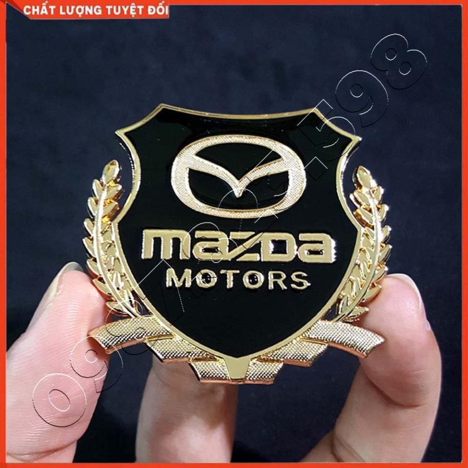 ✅ Logo Bông Lúa Dán Xe Mazda, Logo Dán Xe Ô Tô Sẵn Keo 3M ✅