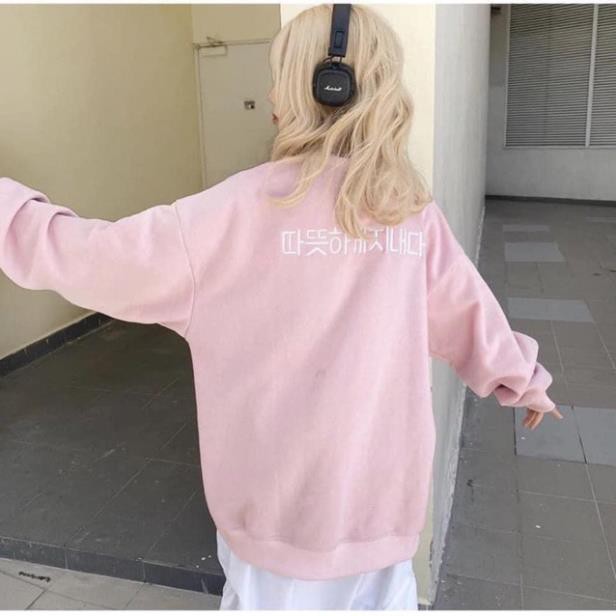 Áo Bomber Nỉ In Hình Tim, Áo Form Unisex Tay Bồng