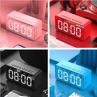 Loa bluetooth không dây mini tích hợp đồng hồ báo thức