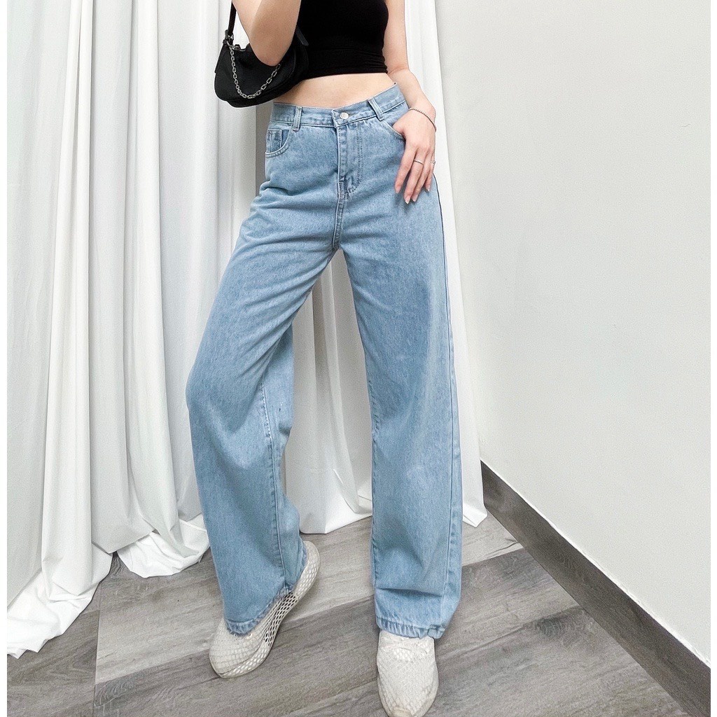 Quần Jeans Baggy ống rộng Nữ Form chuẩn Shop 285 Chất liệu Cao cấp Trẻ trung cực hot